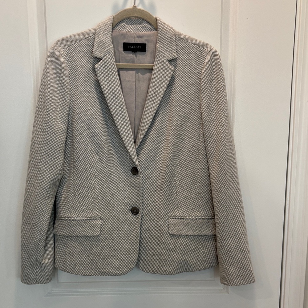 Talbots Women's Textured Gray Blazer